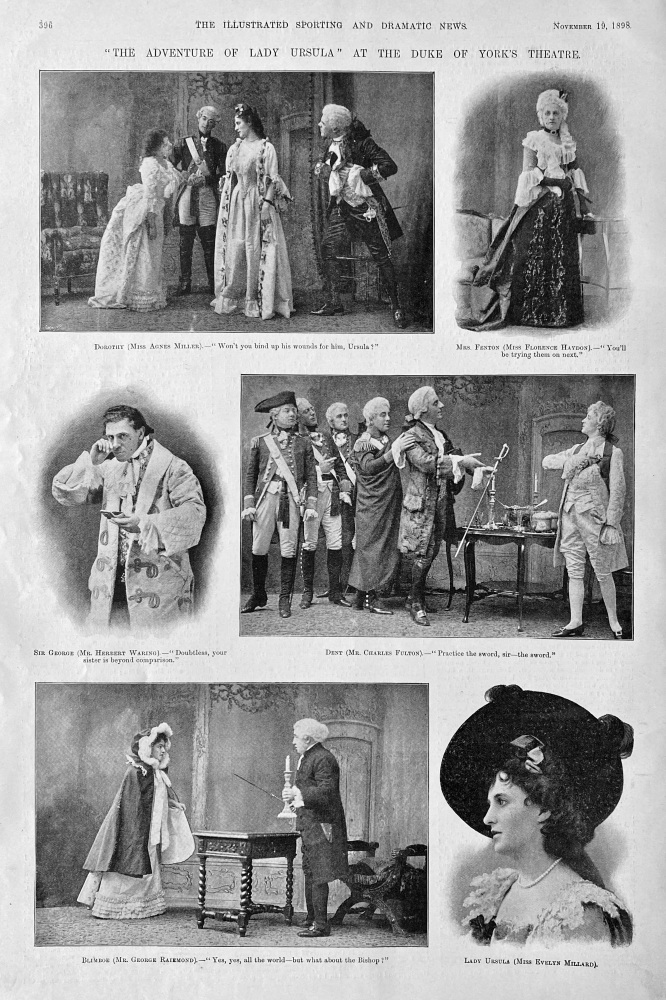 "The Adventure of Lady Ursula" at the Duke of York's Theatre.  1898.