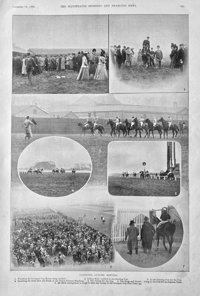 Liverpool Autumn Meeting.  1898.  (Horseracing).