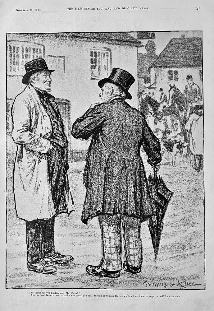 "We never see you hunting now, Mr. Wurzel."  (Gunning King)  1898.