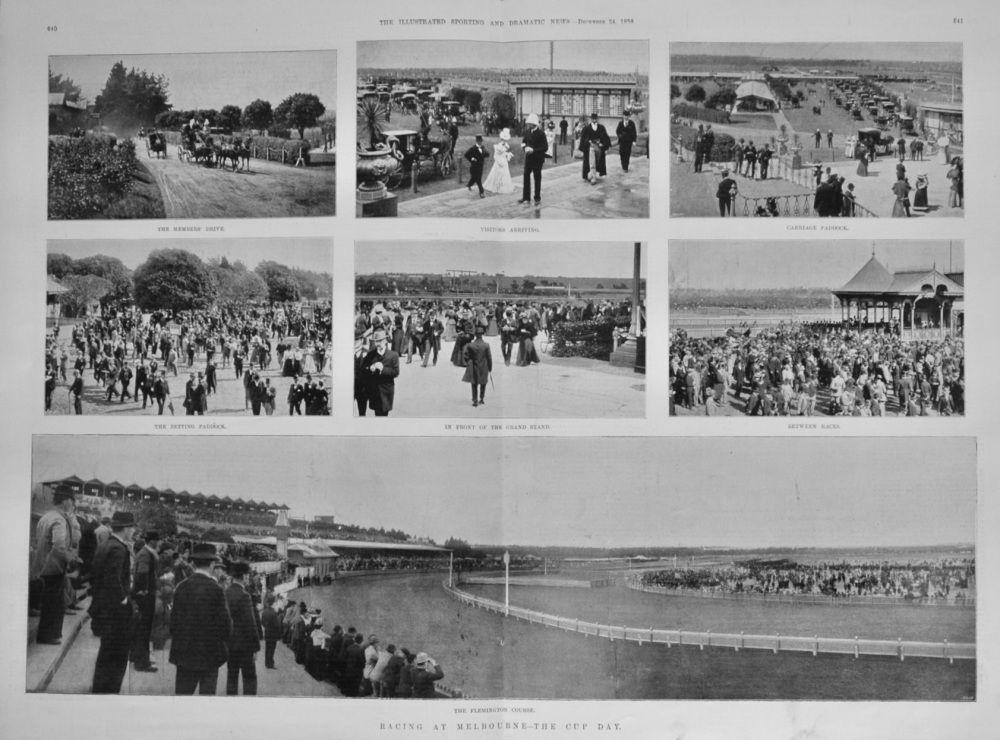 Racing at Melbourne- The Cup Day.  1898.