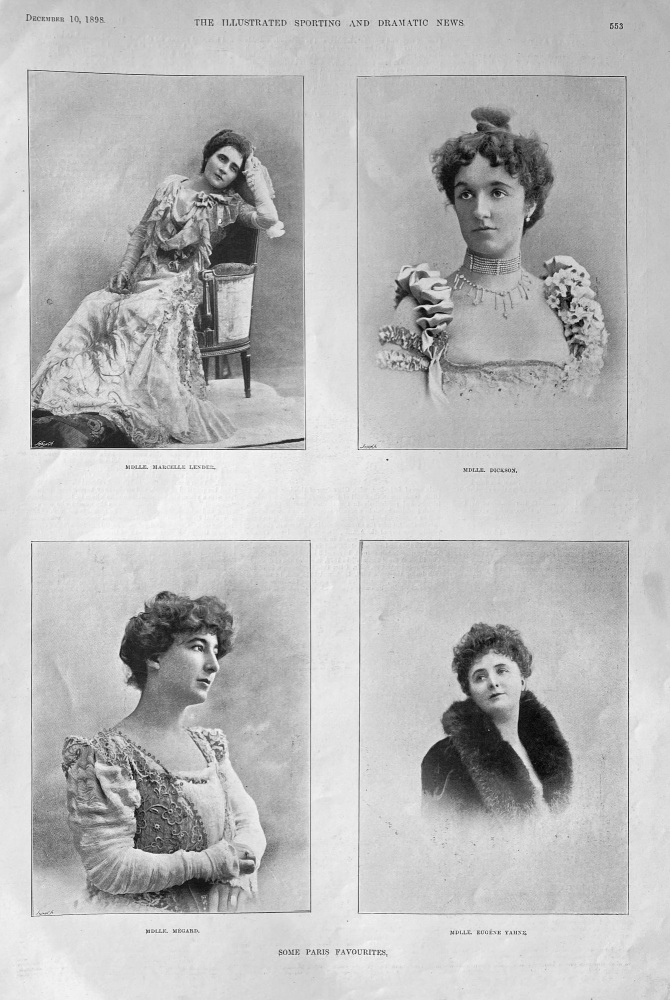 Some Paris Favourites. December 1898.