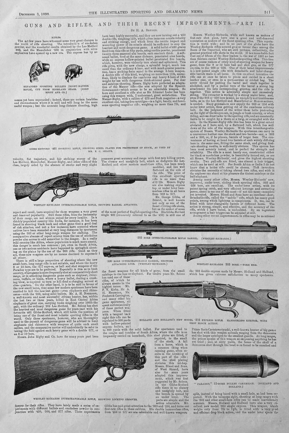 Guns and Rifles, and Their Recent Improvements.- Part II.  1898.