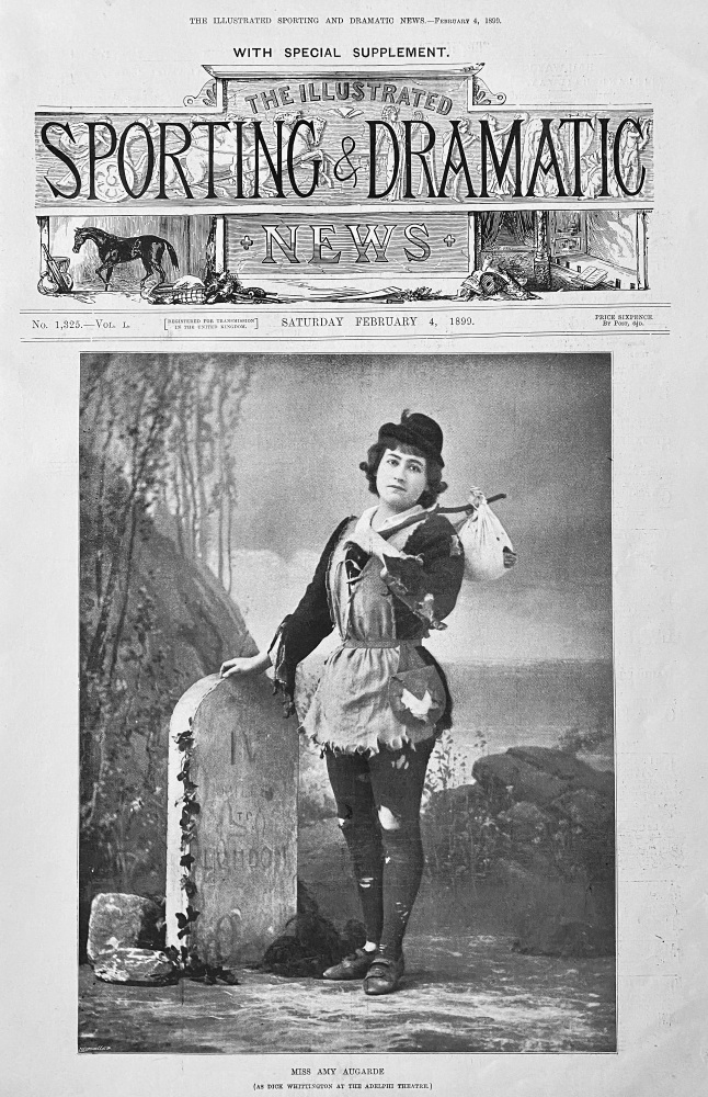 Miss Amy Augarde.  (As Dick Whittington at the Adelphi Theatre.)  1899.