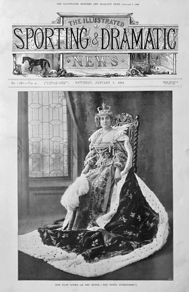 Miss Kate Rorke  (as the Queen- "The Three Musketeers").  1899.