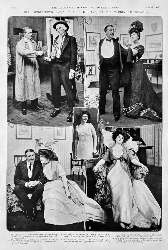 "Mrs. Ponderbury's Past," by F. C. Burnand, at the Vaudeville Theatre.  1907.