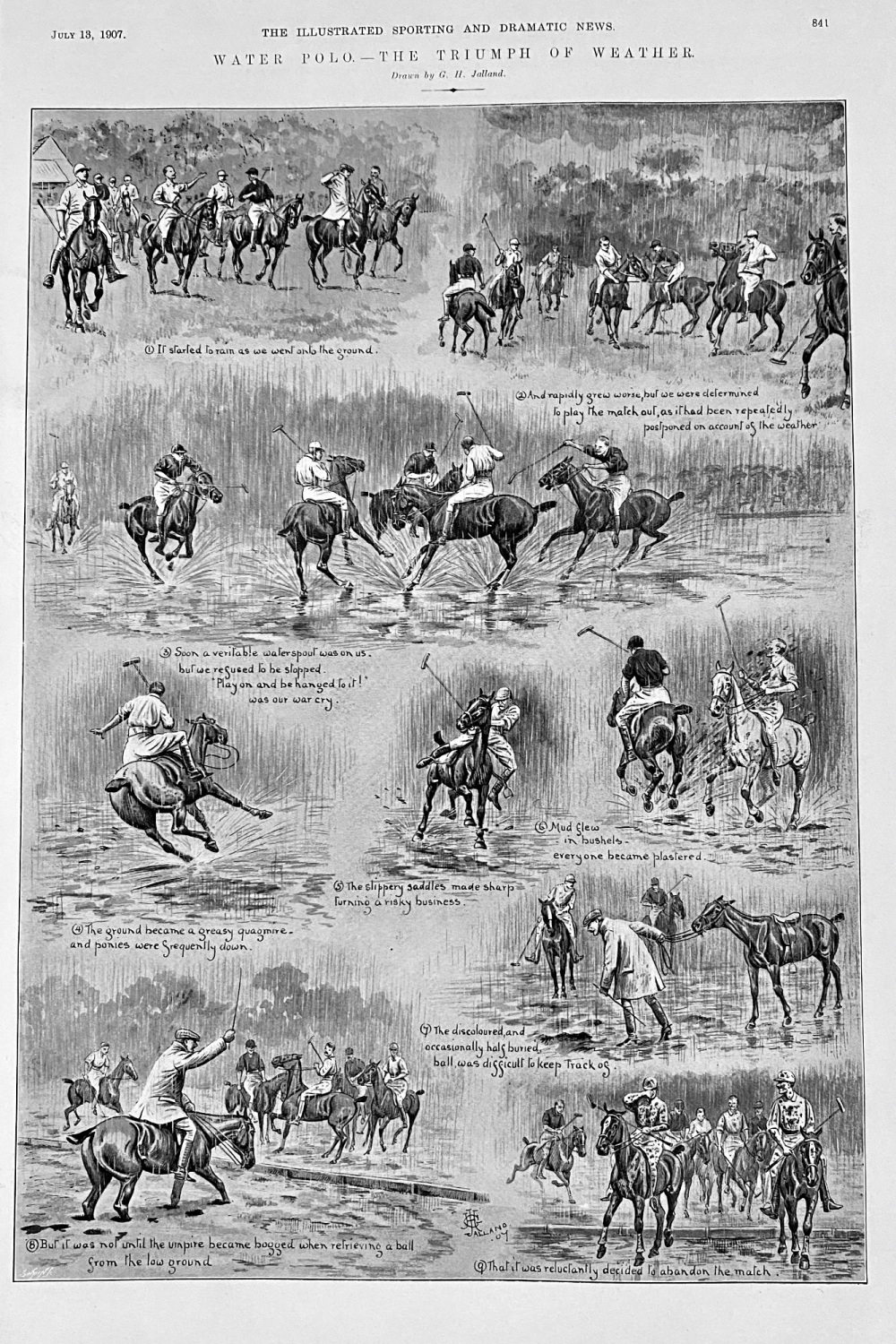 Water Polo.- The Triumph of Weather. 1907.