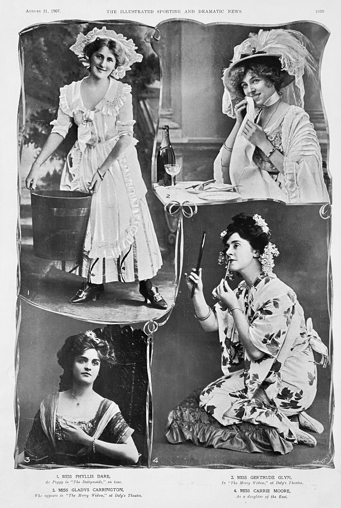 Actresses on the Stage, August 1907.