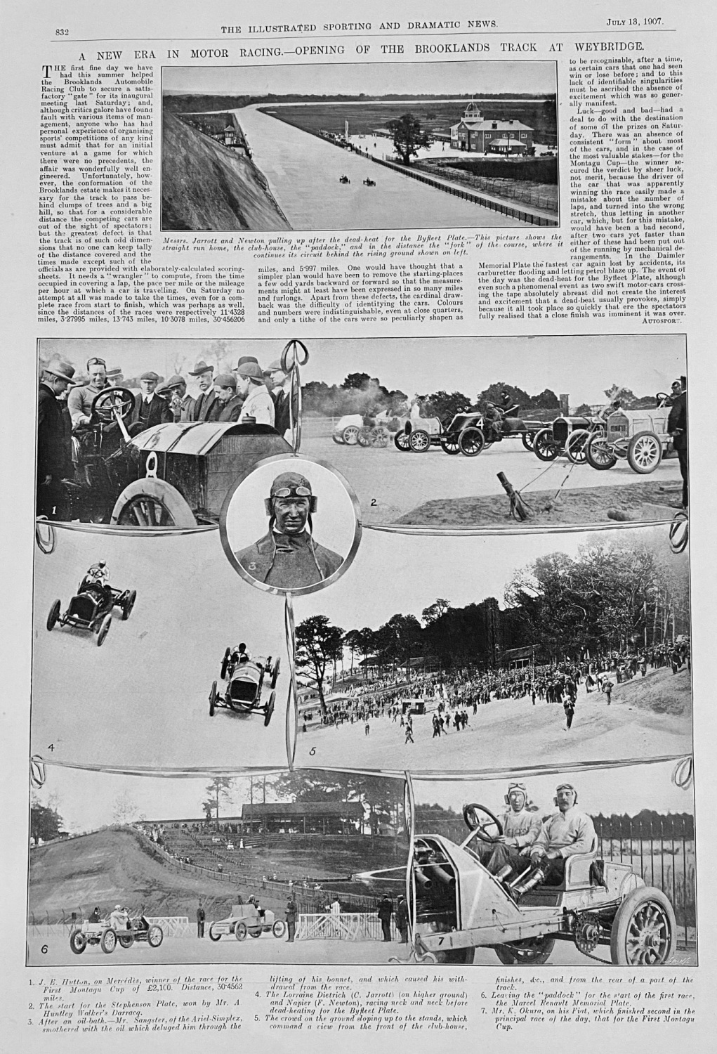 A New Era in Motor Racing.- Opening of the Brooklands Track at Weybridge.  
