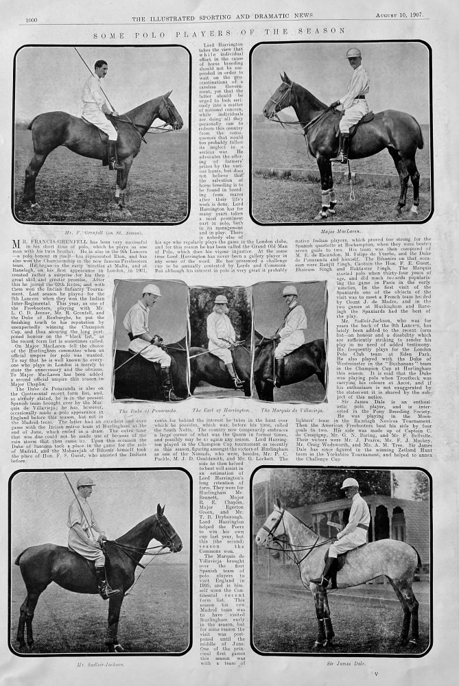 Some Polo Players of the Season,  1907.