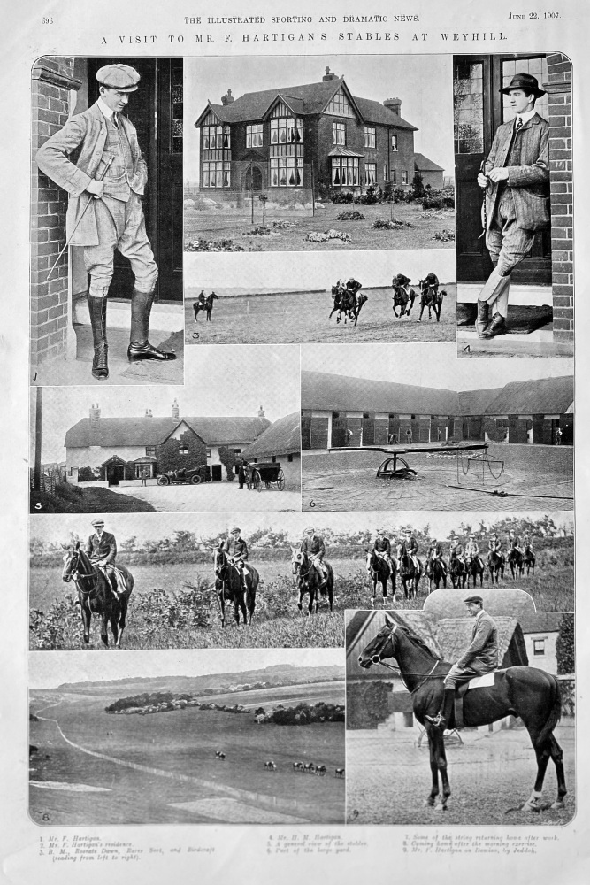 A Visit to Mr. F. Hartigan's Stables at Weyhill.  1907.