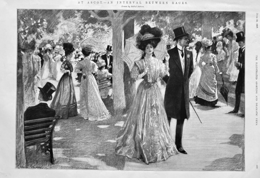 At Ascot.- An Interval Between Races.  1907.