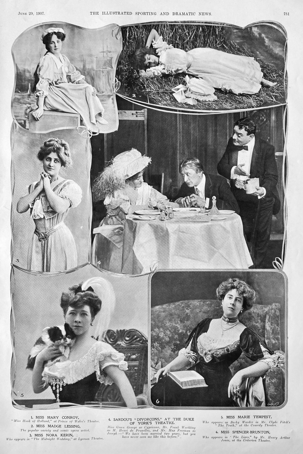 Actresses from the Stage at this time 1907.