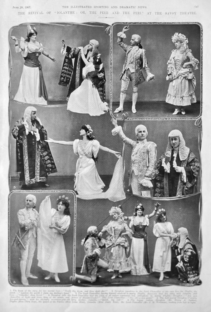 The Revival of "Iolanthe : or, The Peer and the Peri" at the Savoy Theatre.  1907.