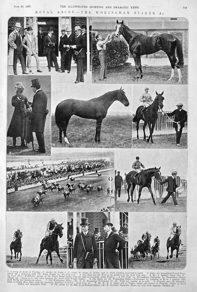 Royal Ascot.- The Wokingham Stakes,  &c. 1907.