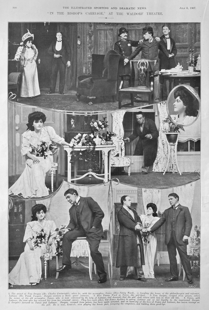"In the Bishop's Carriage," at the Waldorf Theatre.  1907.