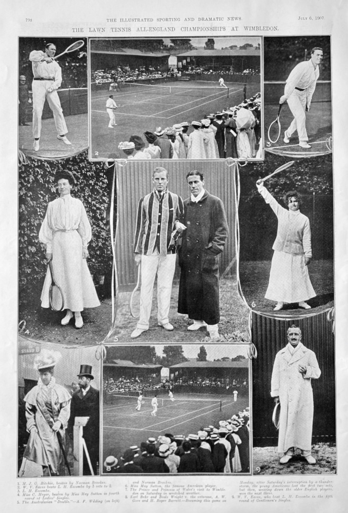 The Lawn Tennis All-England Championships at Wimbledon.  1907.