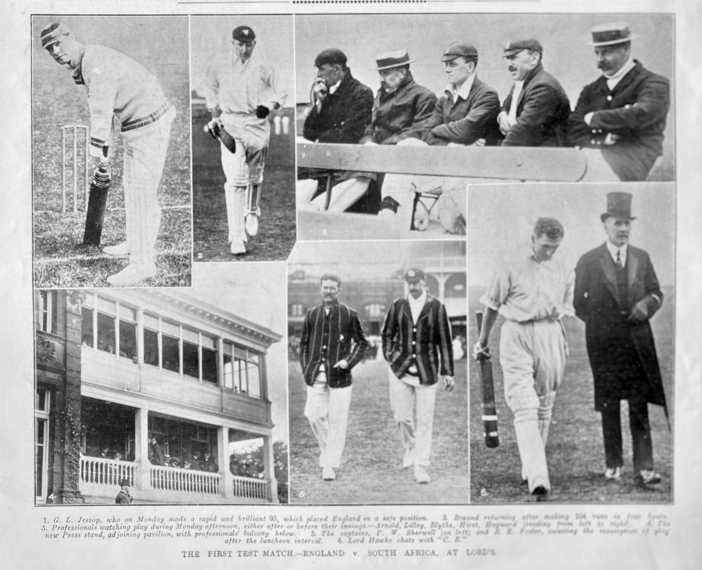 The First Test Match.- England  v.  South Africa, at Lord's.  1907.