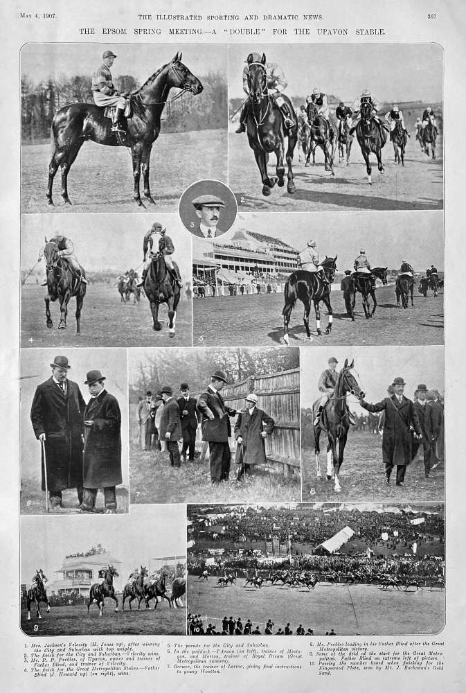 The Epsom Spring Meeting.- A "Double" for the Upavon Stable. 1907.