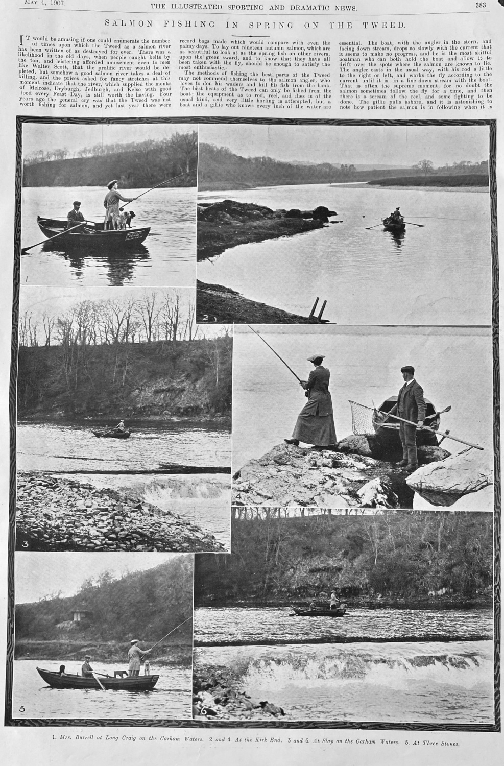 Simon Fishing in Spring on the Tweed.  1907.