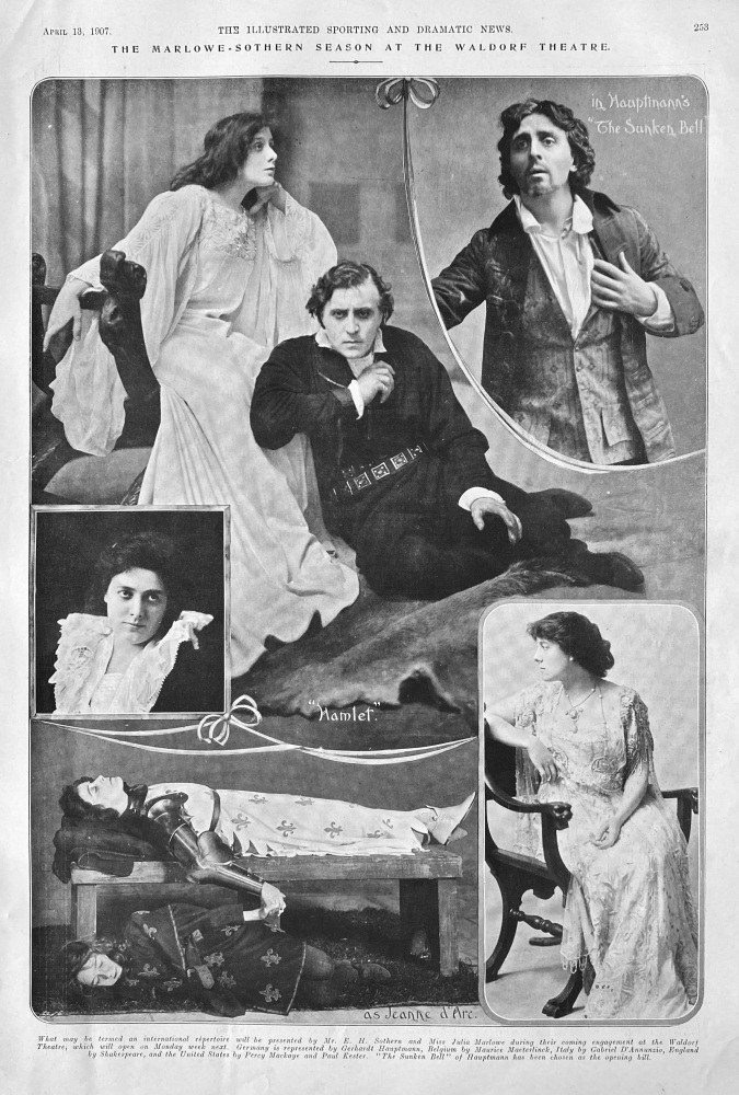 The Marlowe- Sothern Season at the Waldorf Theatre.  1907.