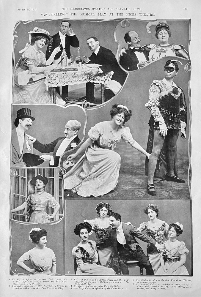 "My Darling,"  the Musical Play at the Hicks Theatre. (1909)