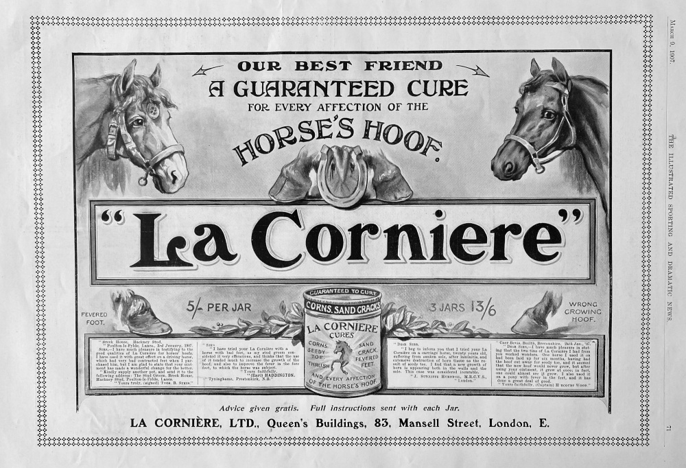 La Corniere,  1907.