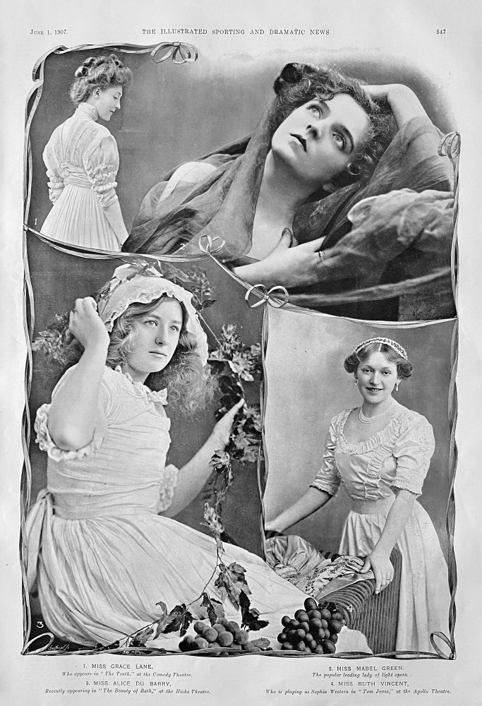 Actresses on the Stage. July 1st. 1907.