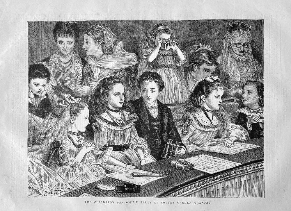 The Children's Pantomime Party at Covent Garden Theatre. 1871