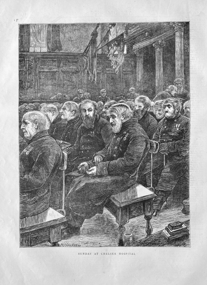 Sunday at Chelsea Hospital. 1871.