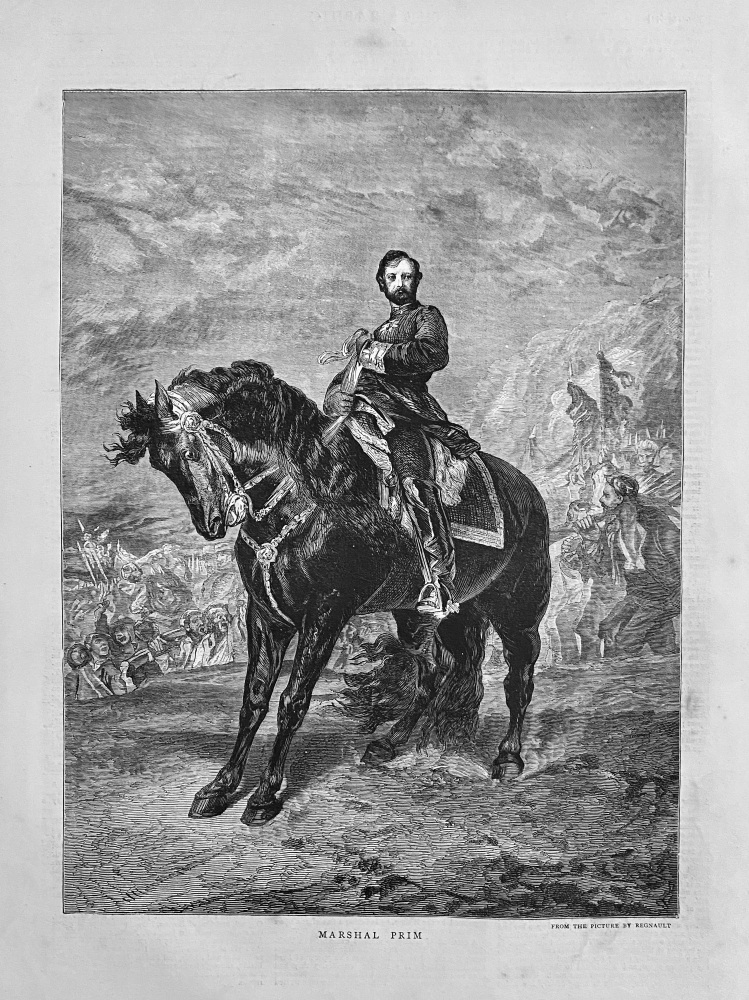 Marshal Prim.  (On Horseback)  1871,