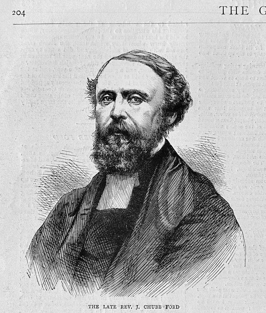 The Late Rev. J. Chubb Ford.  1871.