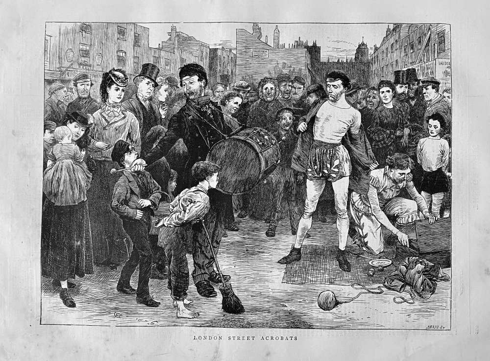London Street Acrobats.  1871.