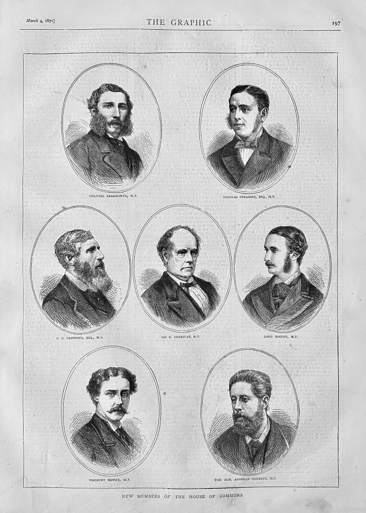 New Members of the House of Commons.  1871.