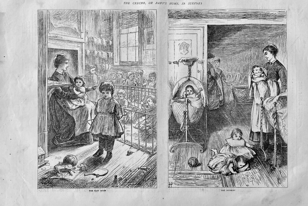 The Creche,  or Baby's Home, in Stepney.  1871.