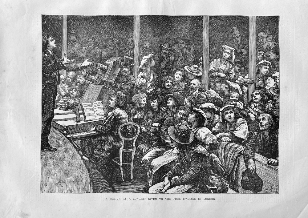 A Sketch at a Concert given to the Poor Italians in London.  1871.