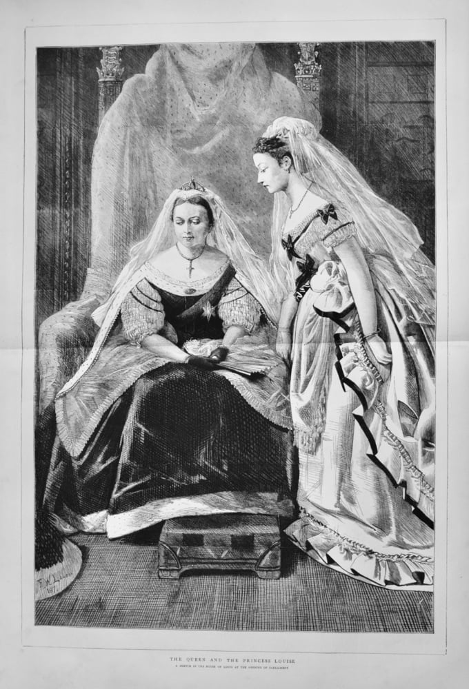 The Queen and the Princess Louise. 1871.