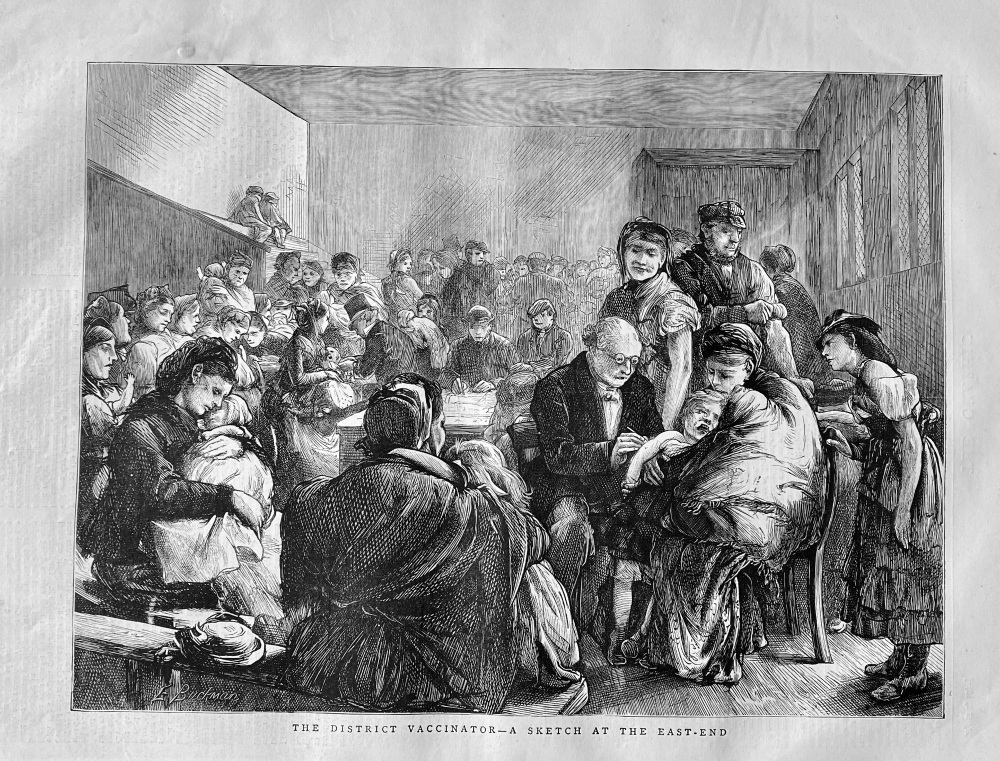 The District Vaccinator - A Sketch at the East End.  1871.