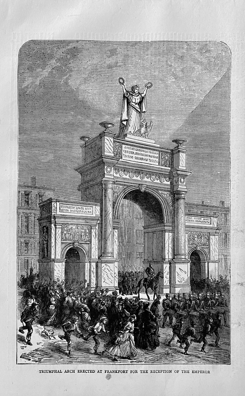 Triumphal Arch Erected at Frankfort for the Reception of the Emperor. 1871.