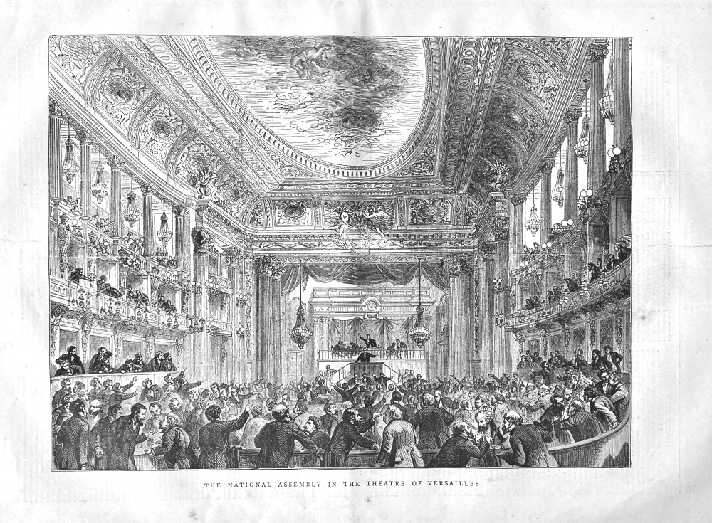 The National Assembly in the Theatre of Versailles.  1871.