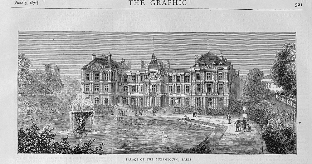Palace of the Luxembourg, Paris.  1871.
