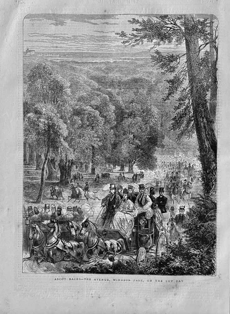 Ascot Races-The Avenue, Windsor Park, on the Cup Day.  1871.