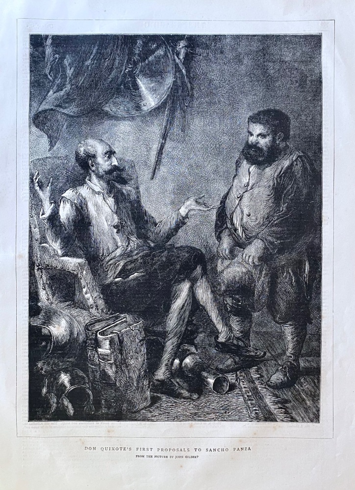 Don Quixote's First Proposals to Sancho Panza.  1871.