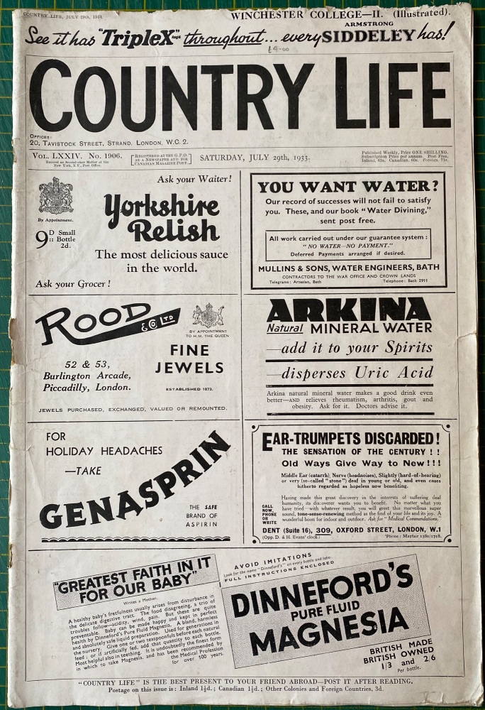 Country Life - July 29, 1933