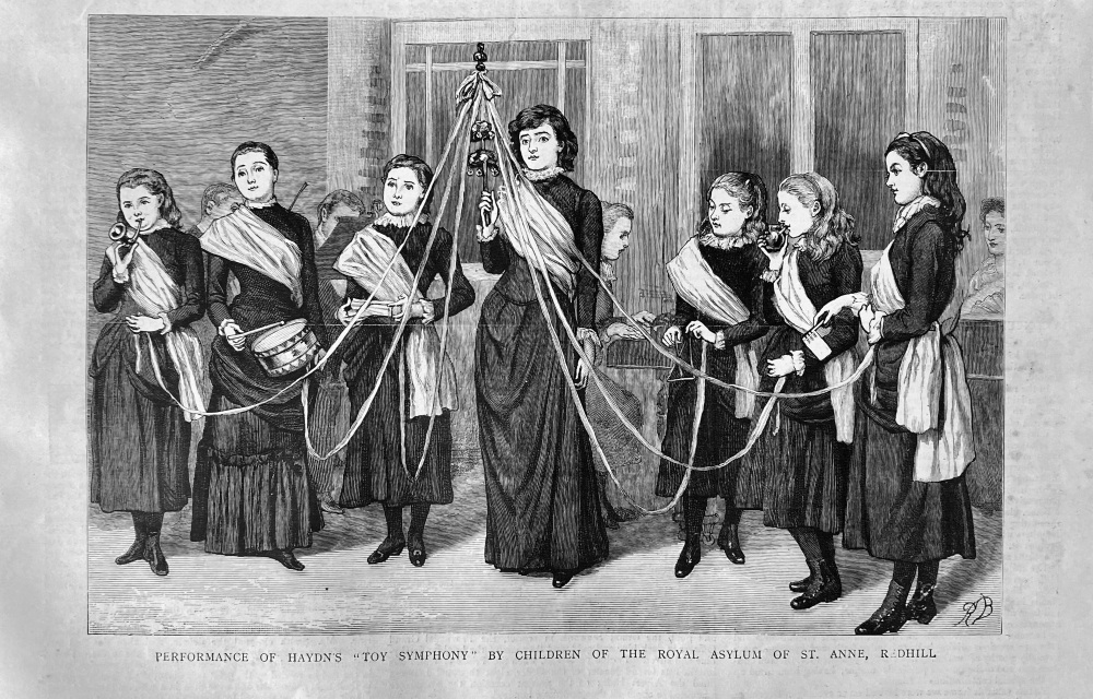 Performance of Haydn's "Toy Symphony" by Children of the Royal Asylum of St. Anne, Redhill. 1887.