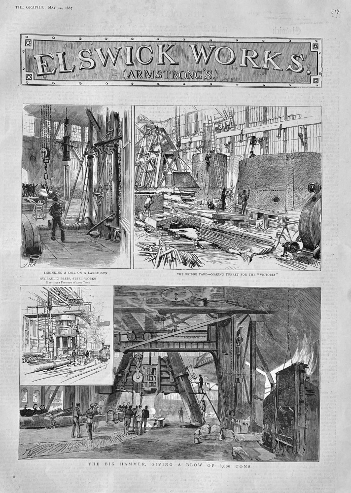 Elswick Works.  (Armstrong's)  1887.