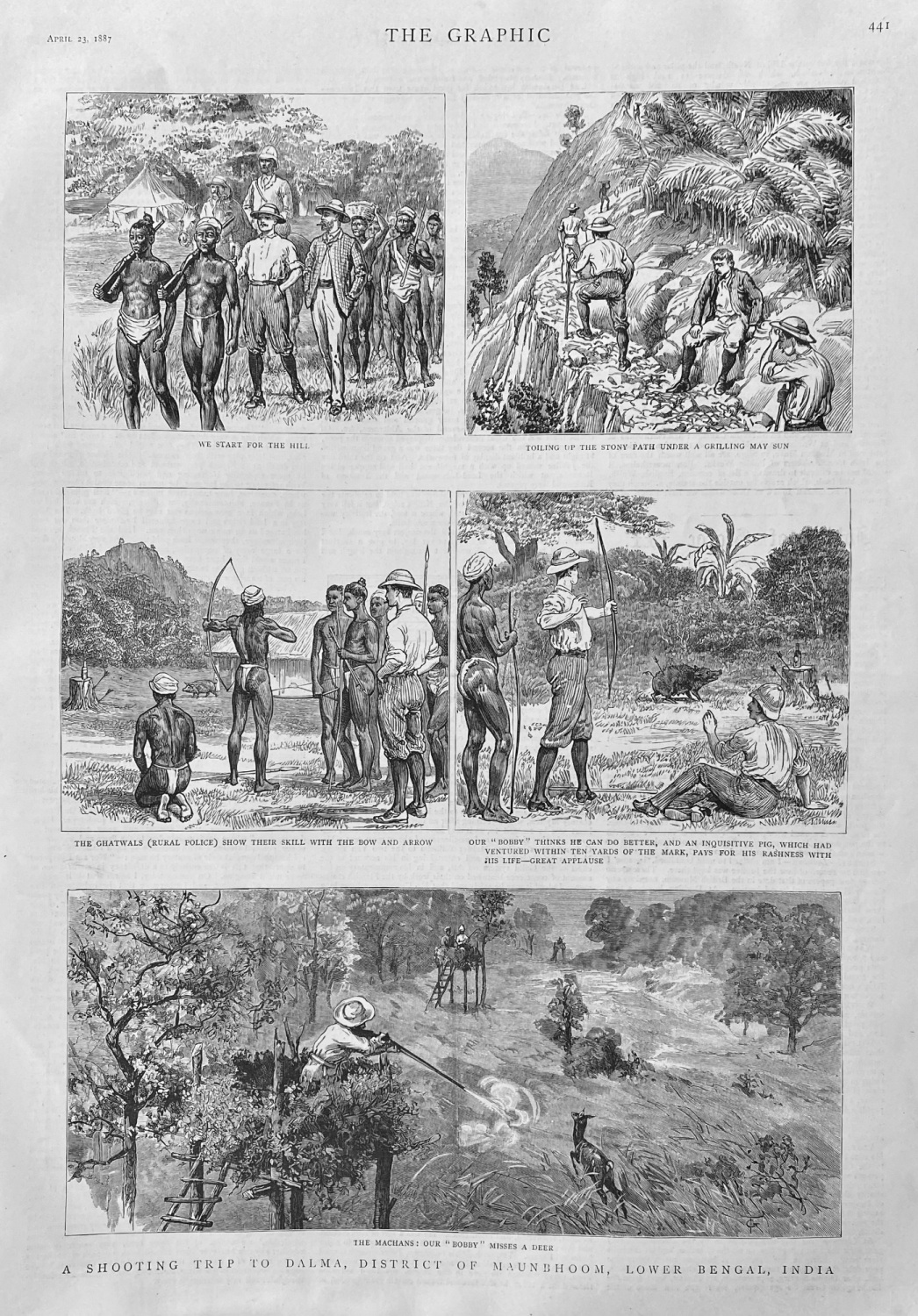 A Shooting trip to Dalma, District of Maunbhoom, Lower Bengal, India.  1887
