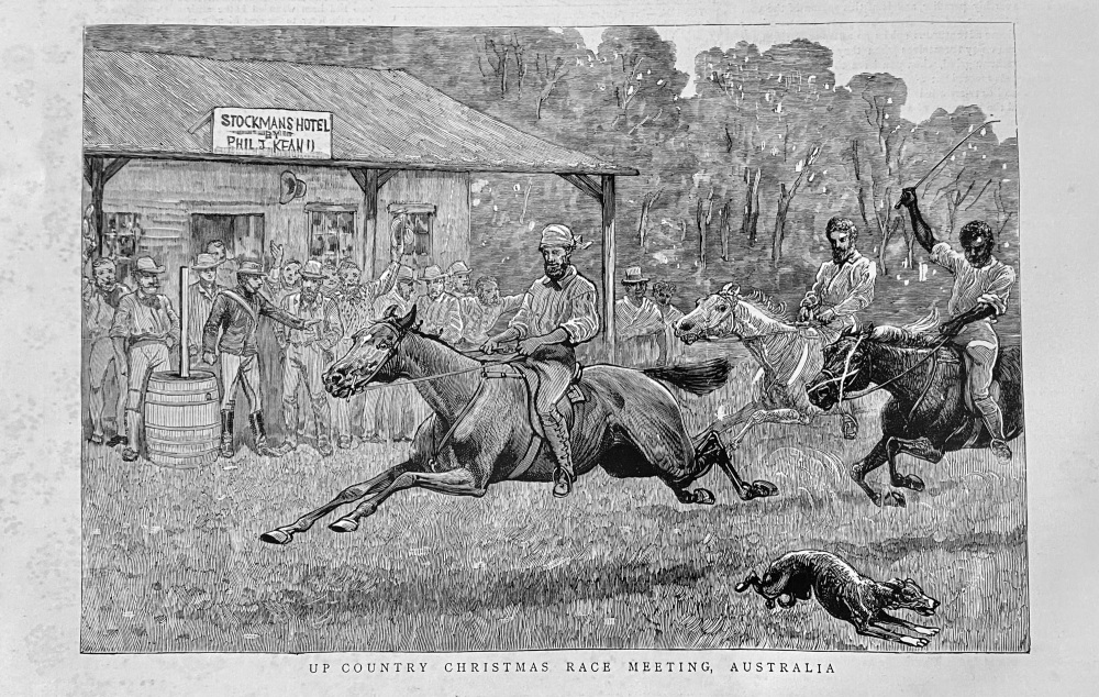 Up Country Christmas Race Meeting, Australia.  1887.