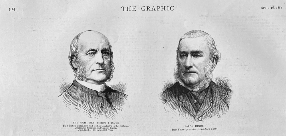 The Right Rev. Bishop Titcome  &   Baron Hindlip.  1887.