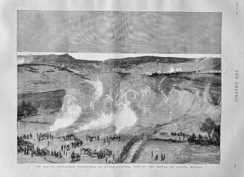 The Easter Volunteer Manoeuvres at Dover - General view of the Battle on Ea