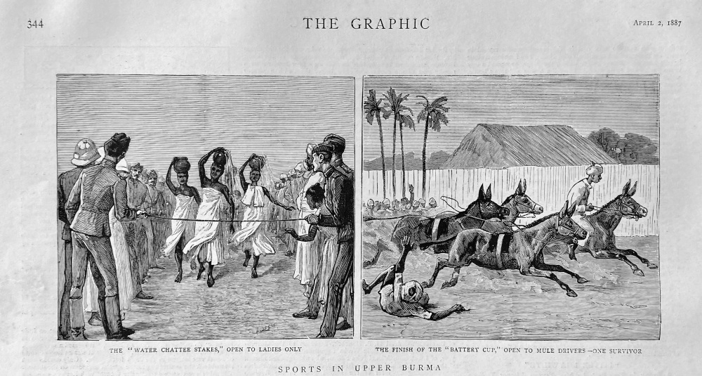 Sports in Upper Burma.  1887.